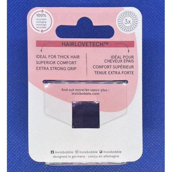 Invisibobble Haargummi Extra Hold | 3x Transparent | Rutschfest & Wasserfest | Für Dickes & Lockiges Haar